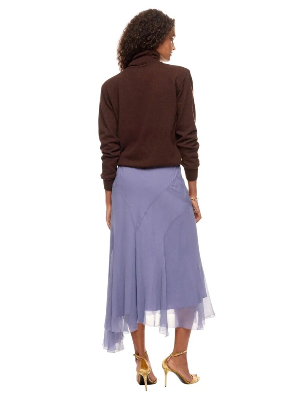 Polo Ralph Lauren Amla Midi Skirt in Lavender Purple 6 Womens Chiffon - Picture 2 of 14